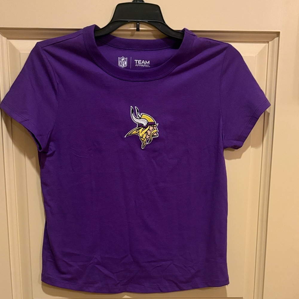 Purple Vikings baby tee